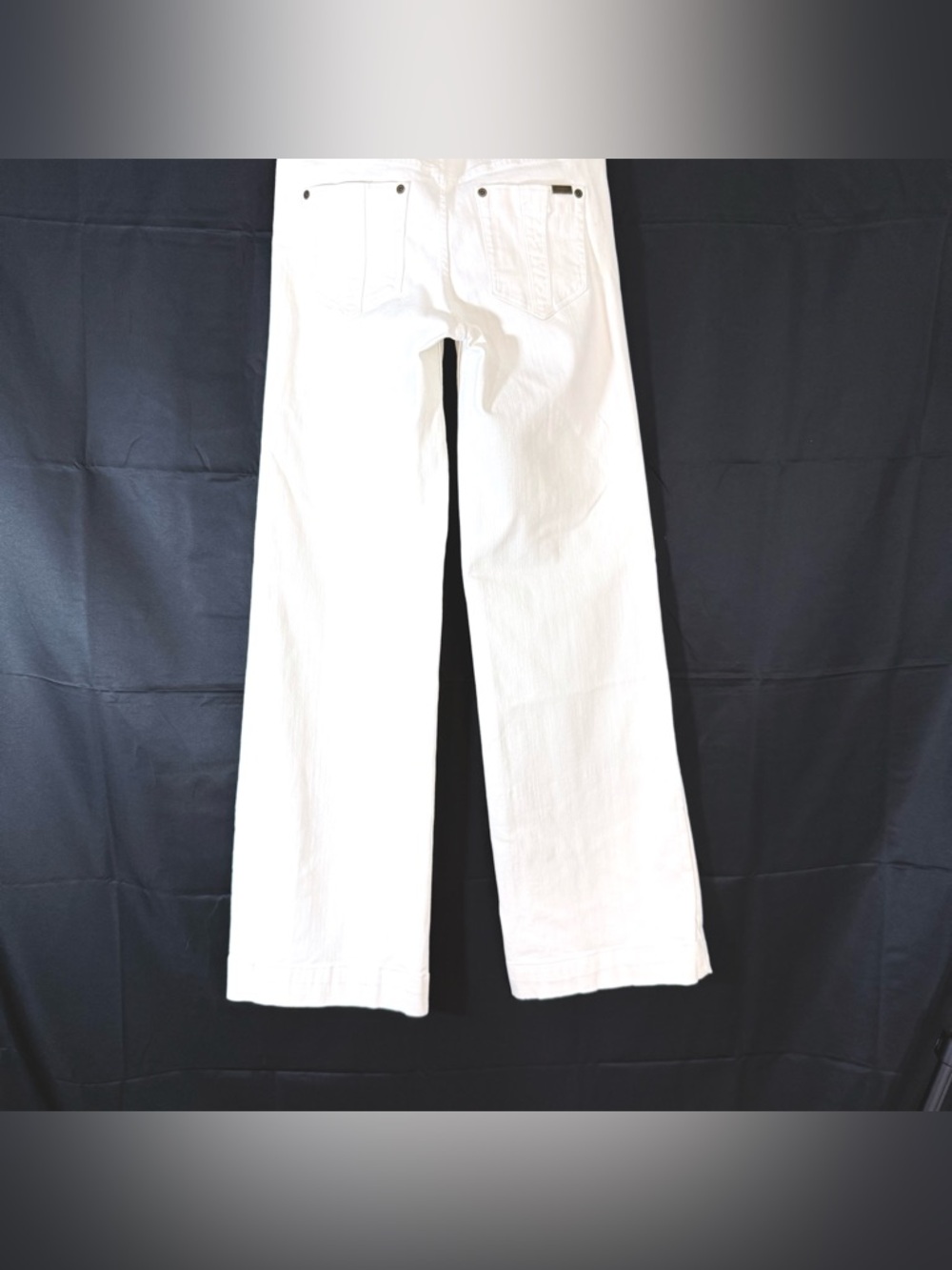 100% Authentic Burberry Brit “Bethnal” Flare Leg Mid Rise White Jeans Size 27R - Picture 7 of 14
